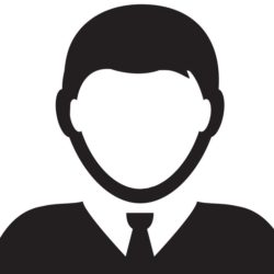 Man User Icon - Person Profile Avatar Glyph Vector Illustration